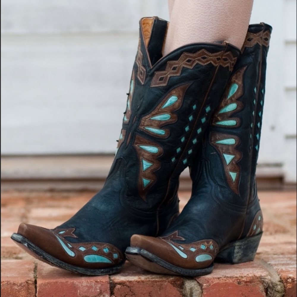 Old Gringo “Monarcha” Butterfly Turquoise Boots!